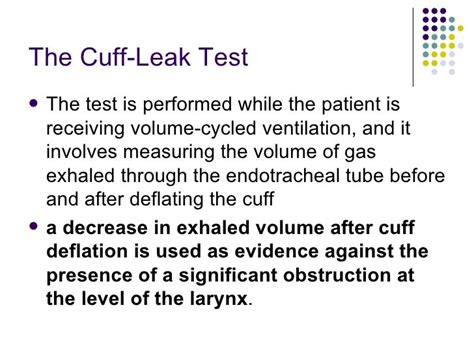 cuff leak test|Cuff Leak Test and Airway Obstruction in Mechanically Ventilated。